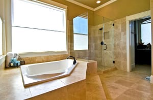 brown-colored bathroom